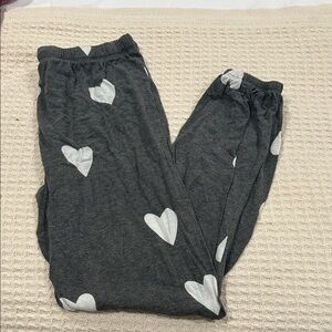 Gray Heart Print Pajamas